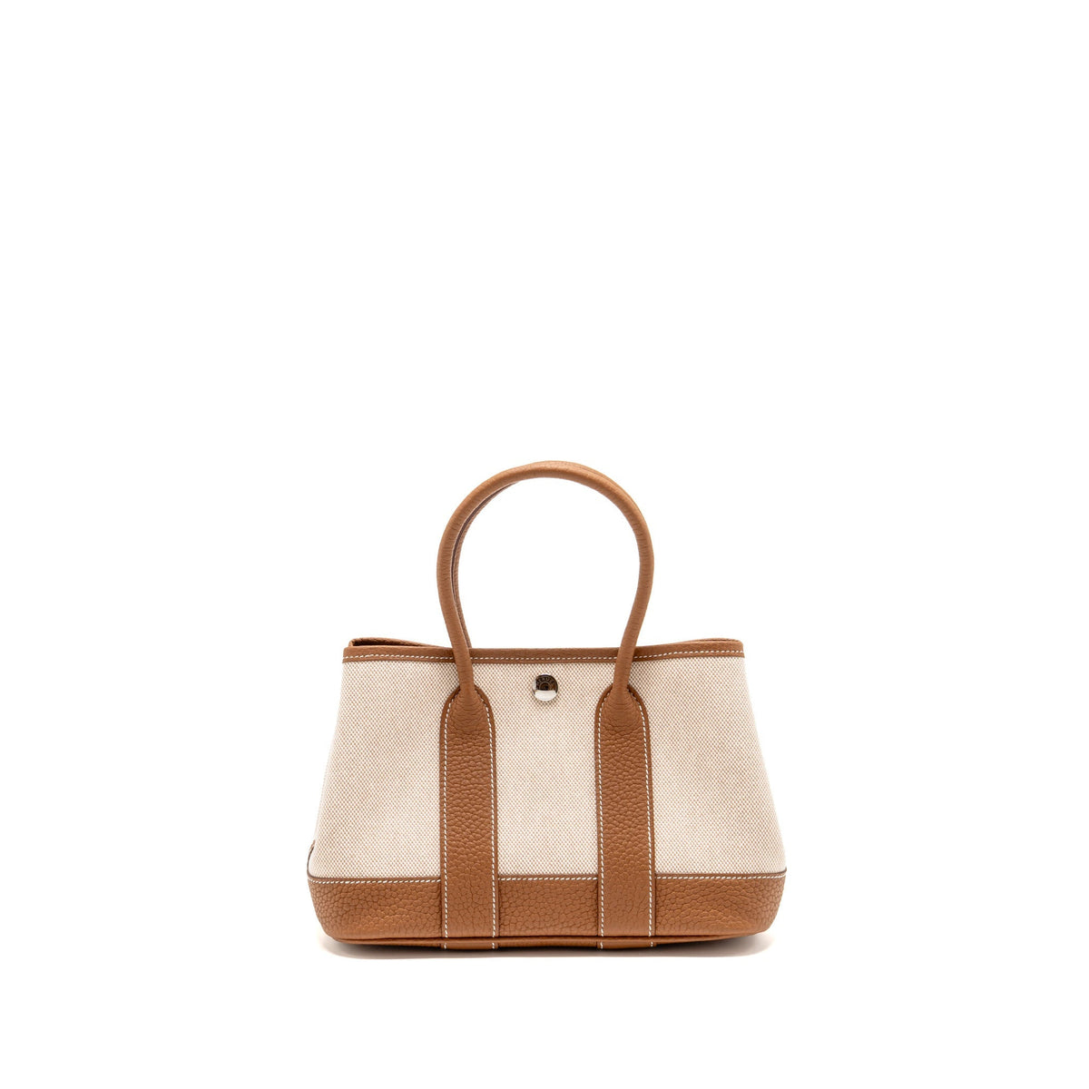Hermes neo garden party 23 canvas/negonda ecru-beige/gold SHW