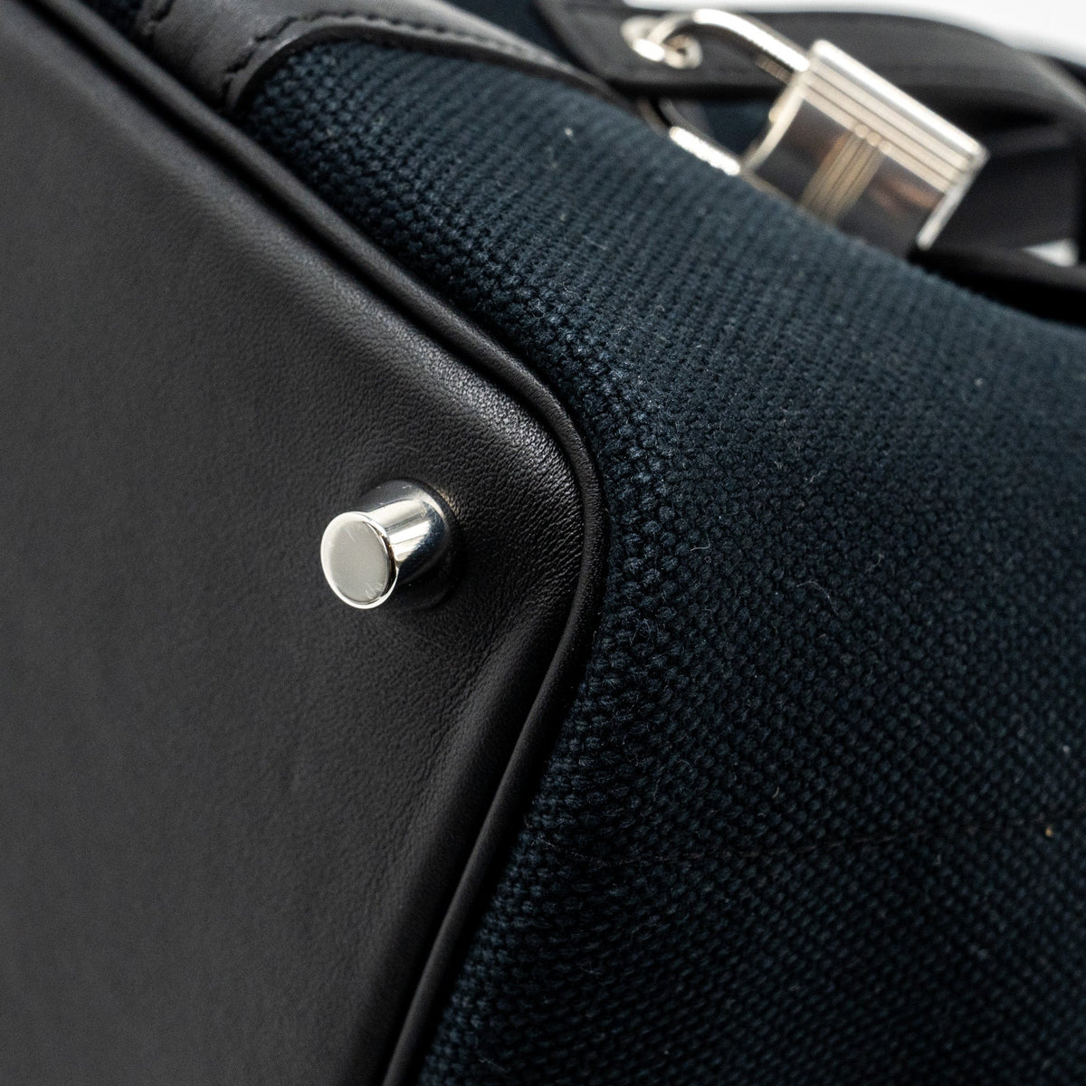 Hermes Cargo Picotin 18 Lock bag canvas / swift Black SHW