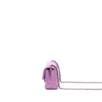 CHANEL MINI RECTANGULAR FLAP BAG LAMBSKIN PURPLE SHW