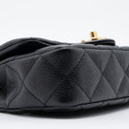 CHANEL 23P MINI COCO LOVE FLAP BAG CAVIAR BLACK GHW (MICROCHIP)