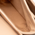 Chanel Pearl Chain Flap Bag Calfskin Beige GHW (Microchip)