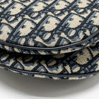 DIOR MEDIUM SADDLE BAG BLUE OBLIQUE CANVAS GHW