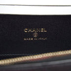 CHANEL 22A TOP HANDLE LONG VANITY WITH CHAIN LAMBSKIN BLACK LGHW