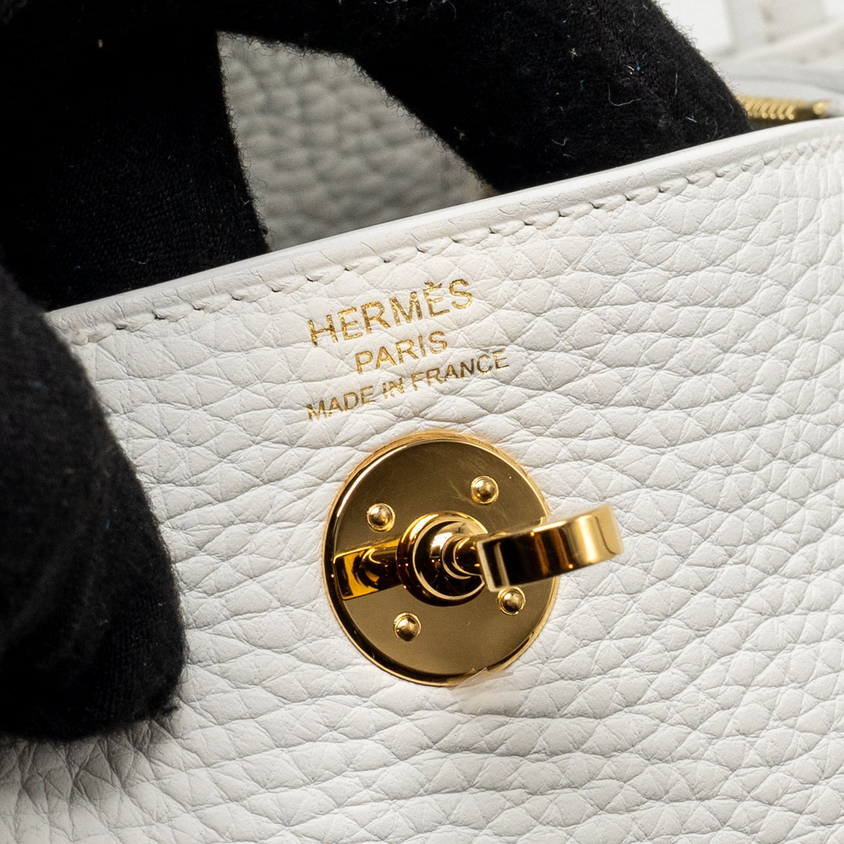 HERMES MINI LINDY II CLEMENCE NEW WHITE GHW