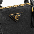 PRADA LARGE SAFFIANO TOTE BAG GALLERIA SAFFIANO LEATHER BLACK GHW