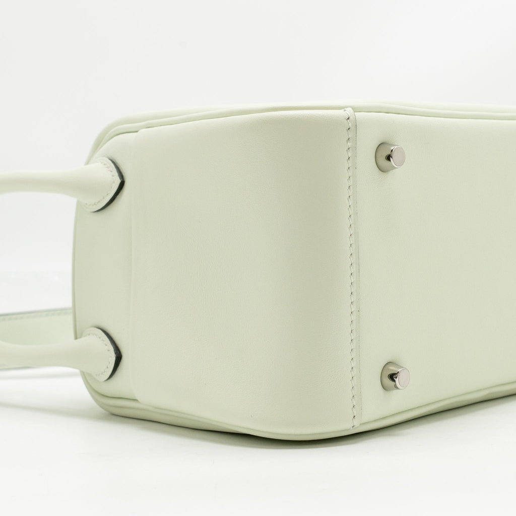 Hermes Mini Lindy Swift Vert Fizz SHW