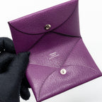 Hermes calvi card holder chevre chamkila anemone SHW