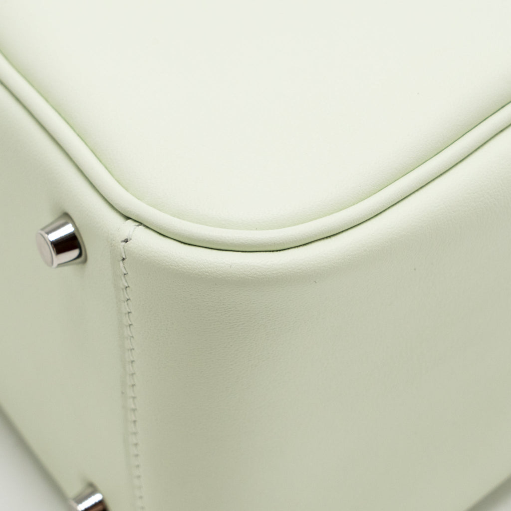 Hermes Mini Lindy Swift Vert Fizz SHW