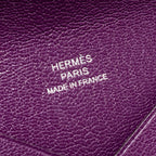 Hermes calvi card holder chevre chamkila anemone SHW