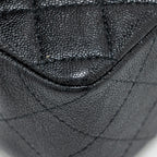CHANEL TOP HANDLE MINI RECTANGULAR FLAP BAG CAVIAR BLACK GHW