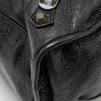 BALENCIAGA GIANT CITY BAG LEATHER BLACK RUTHENIUM HARDWARE