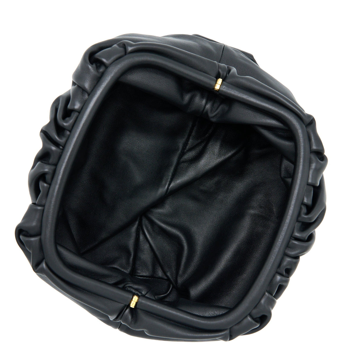 BOTTEGA VENETA TEEN POUCH CALFSKIN BLACK
