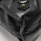 BALENCIAGA GIANT CITY BAG LEATHER BLACK RUTHENIUM HARDWARE