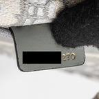 DIOR LARGE BOOK TOTE DIOR OBLIQUE EMBROIDERY ECRU/ GREY