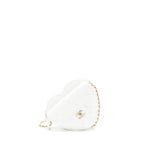 CHANEL 22S HEART BAG LAMBSKIN WHITE LGHW (MICROCHIP)
