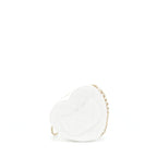 CHANEL 22S HEART BAG LAMBSKIN WHITE LGHW (MICROCHIP)