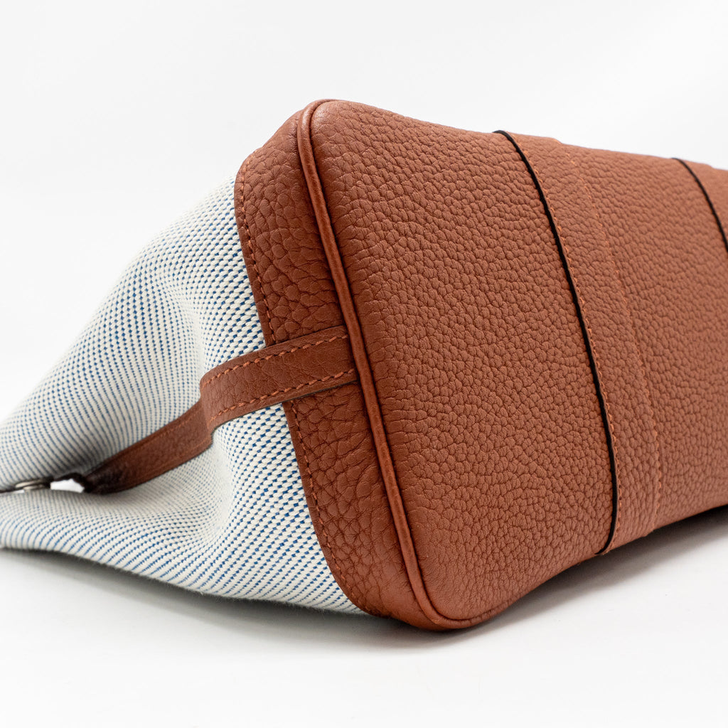 Hermes Garden Party 30 Negonda/Canvas Ecru-Bleu Bil/Cuivre SHW