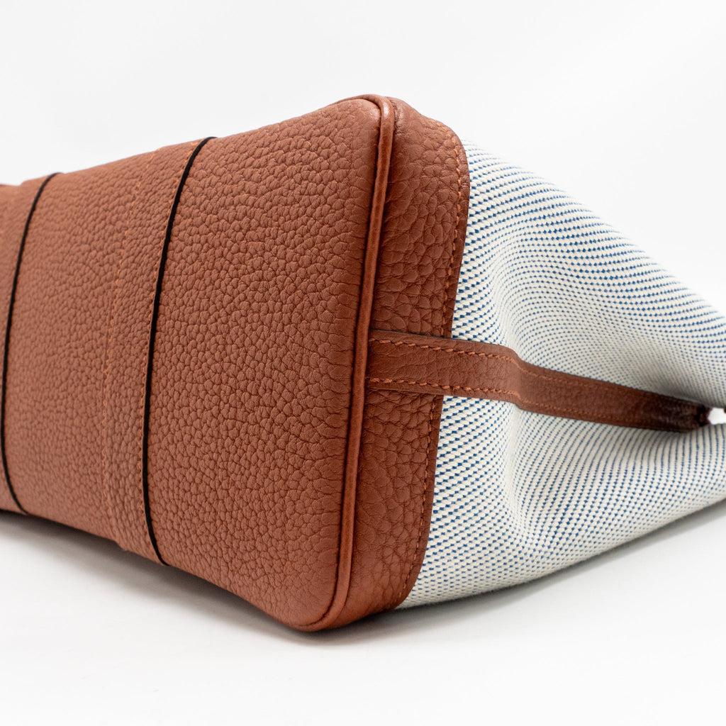 Hermes Garden Party 30 Negonda/Canvas Ecru-Bleu Bil/Cuivre SHW