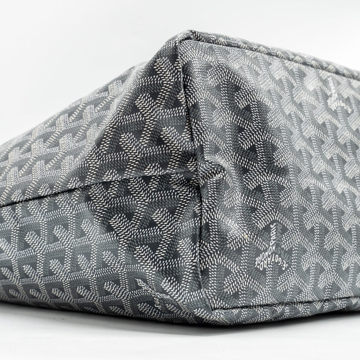 GOYARD SAINT LOUIS PM TOTE BAG GOYARDLINE CANVAS GREY SHW