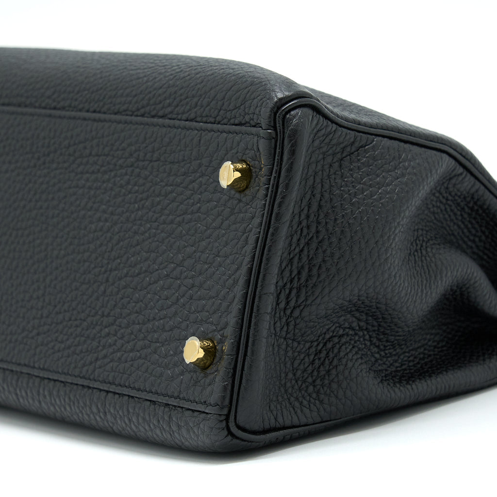 Hermes Kelly 32 Togo Black GHW