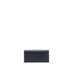 FENDI GRAINED CALFSKIN WALLET WITH CHAIN BLACK GHW