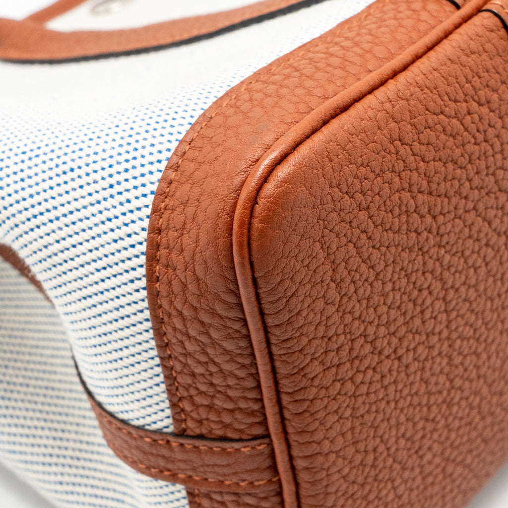 Hermes Garden Party 30 Negonda/Canvas Ecru-Bleu Bil/Cuivre SHW