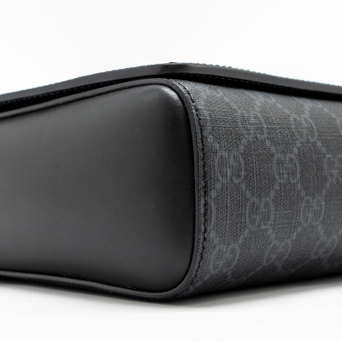 GUCCI MESSENGER BAG GG SUPREME CANVAS BLACK MULTICOLOUR STRAP SHW