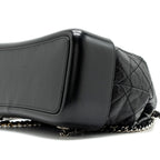CHANEL SMALL GABRIELLE BACKPACK AGED CALFSKIN BLACK MULTICOLOR HARDWARE