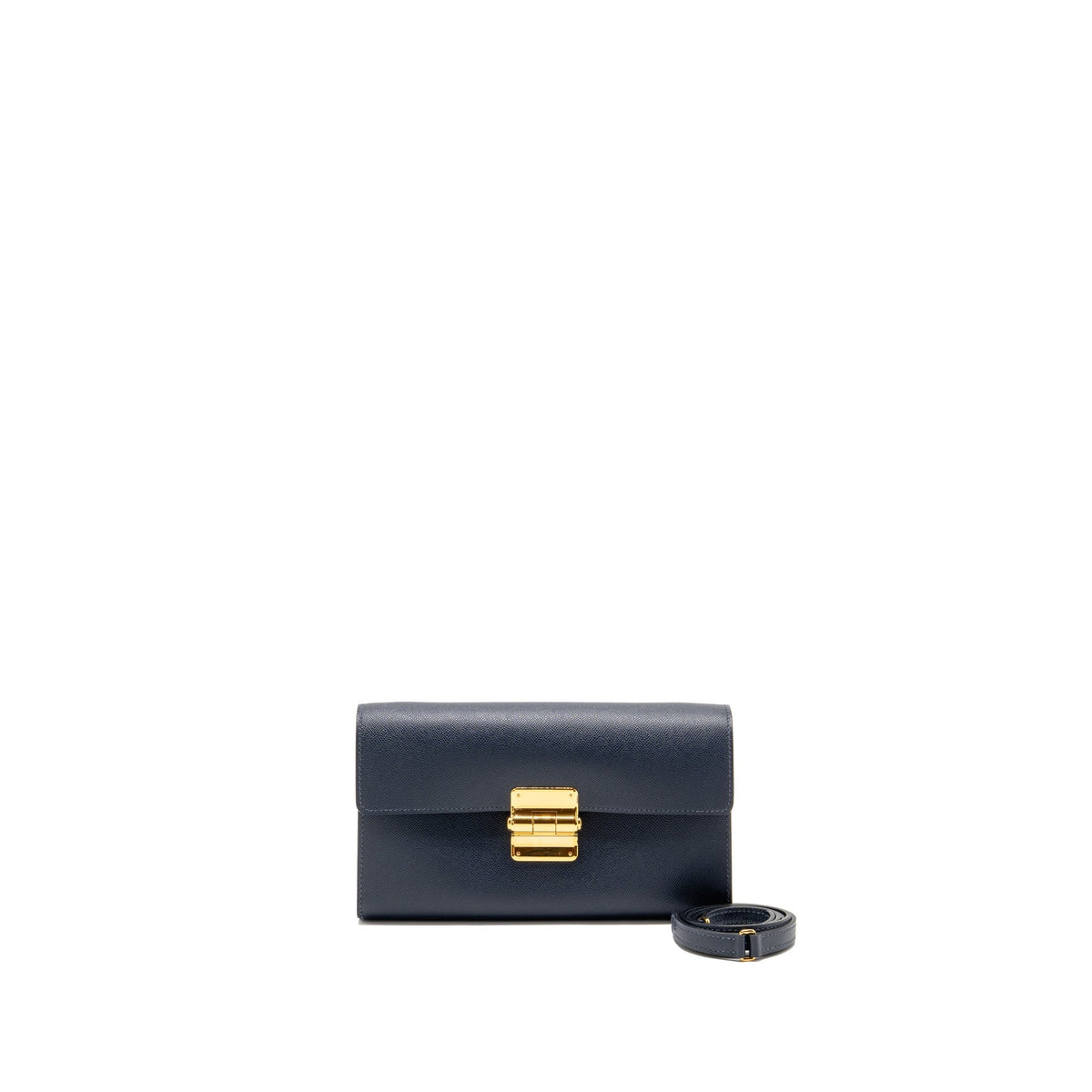 HERMES Charniere to go pouch Madame Blue Nuit GHW