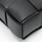 BOTTEGA VENETA SMALL CASSETTE BAG LAMBSKIN BLACK GHW