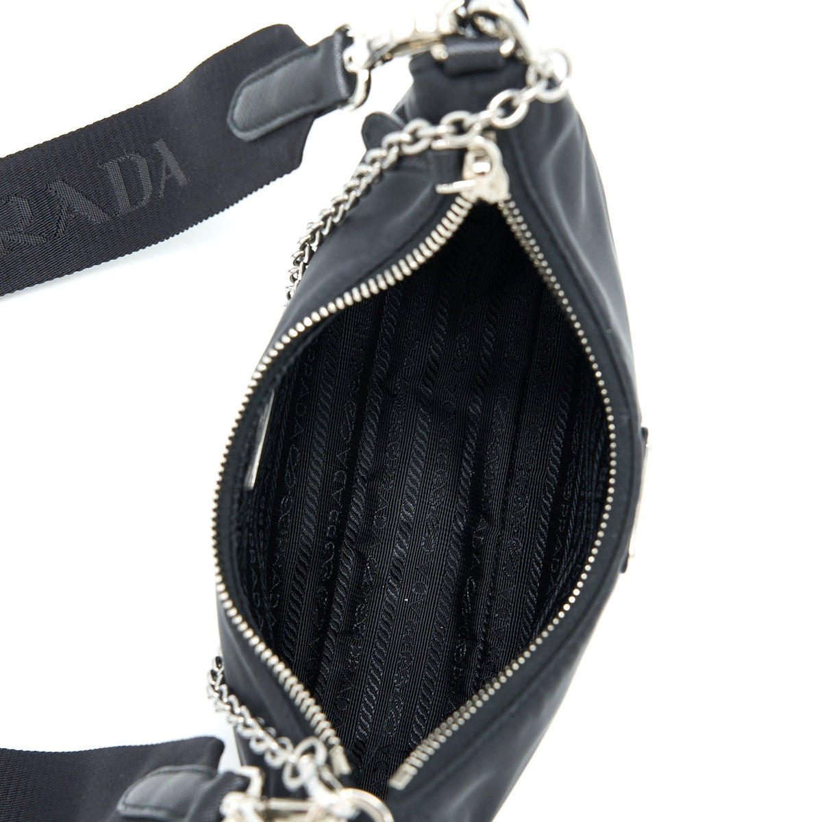 PRADA RE-EDITION 2005 NYLON BAG BLACK SHW