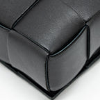 BOTTEGA VENETA SMALL CASSETTE BAG LAMBSKIN BLACK GHW