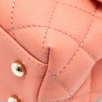 CHANEL SMALL COCO HANDLE CAVIAR PINK LGHW (MICROCHIP)