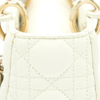 DIOR SMALL LADY DIOR MY ABCDIOR BAG LAMBSKIN WHITE LGHW