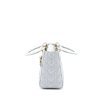 DIOR MEDIUM LADY DIOR LAMBSKIN GREY LGHW