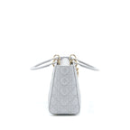 DIOR MEDIUM LADY DIOR LAMBSKIN GREY LGHW