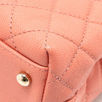 CHANEL SMALL COCO HANDLE CAVIAR PINK LGHW (MICROCHIP)