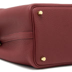 HERMES PICOTIN 18 LOCK BAG CLEMENCE ROUGE H GHW