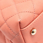 CHANEL SMALL COCO HANDLE CAVIAR PINK LGHW (MICROCHIP)