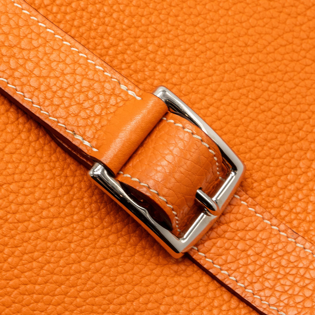 Hermes Halzan 31 clemence orange SHW