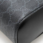 GUCCI MESSENGER BAG GG SUPREME CANVAS BLACK MULTICOLOUR STRAP SHW