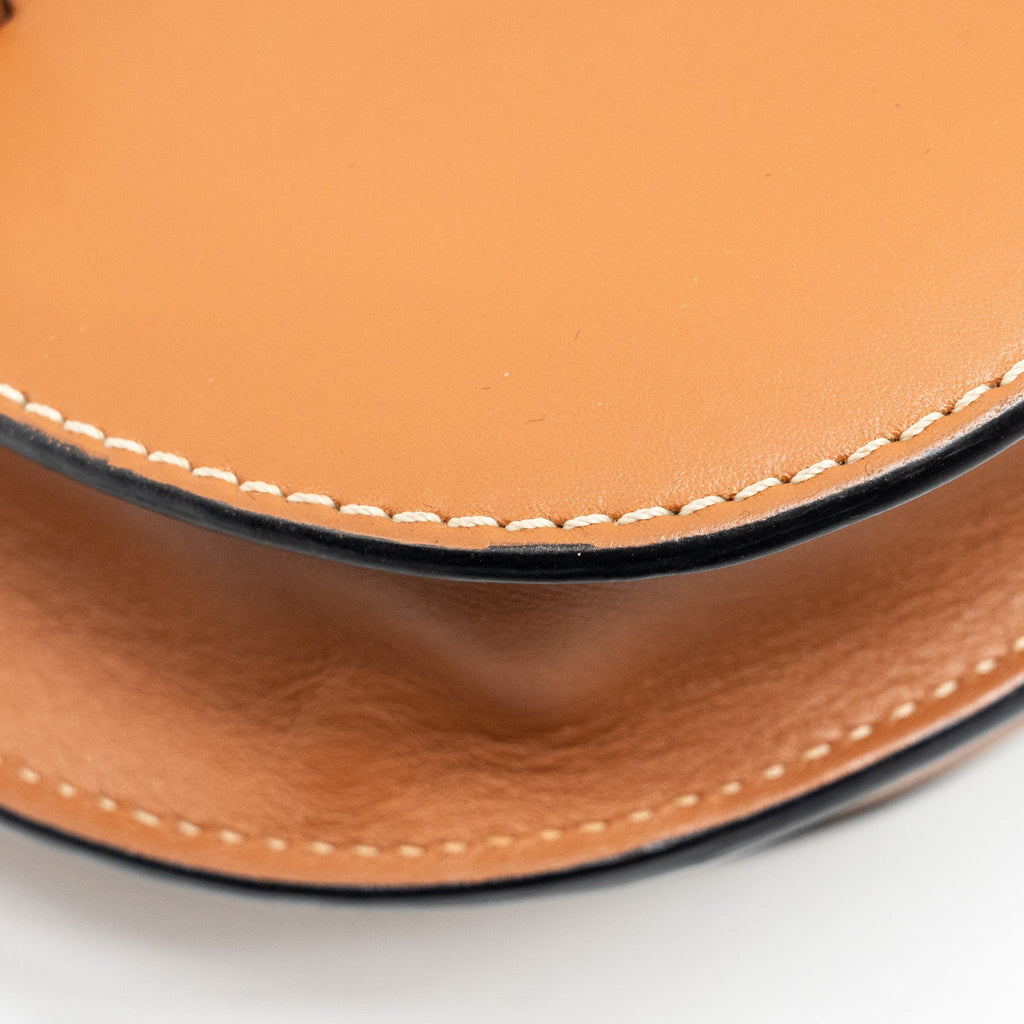 LOEWE MINI GATE BELT BAG CALFSKIN TAN GHW