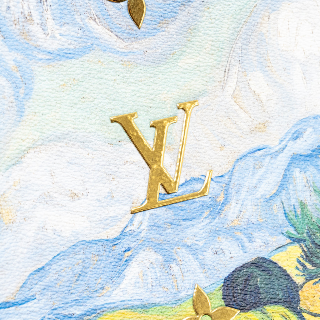Louis Vuitton Jeff Koons Van Gogh Neverfull MM Bag Monogram Canvas/Calfskin Blue Multicolour Hardware