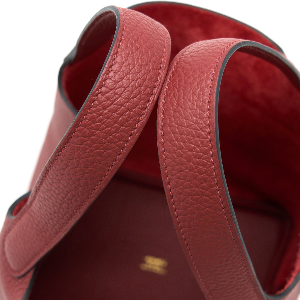 Hermes Picotin 18 Lock Bag Clemence Rouge H GHW