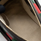 GUCCI BOSTON BAG GG SUPREME CANVAS BROWN LGHW