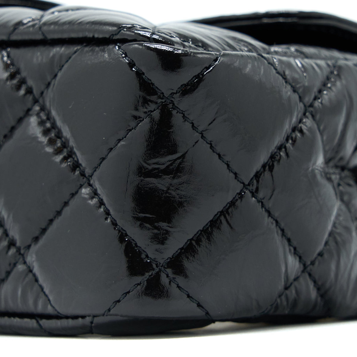 CHANEL 23C SMALL HOBO BAG SHINY CALFSKIN BLACK BRUSHED GHW (MICROCHIP)