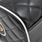 CHANEL 25P QUILTED BOWLING BAG LAMBSKIN BLACK LGHW (MICROCHIP)