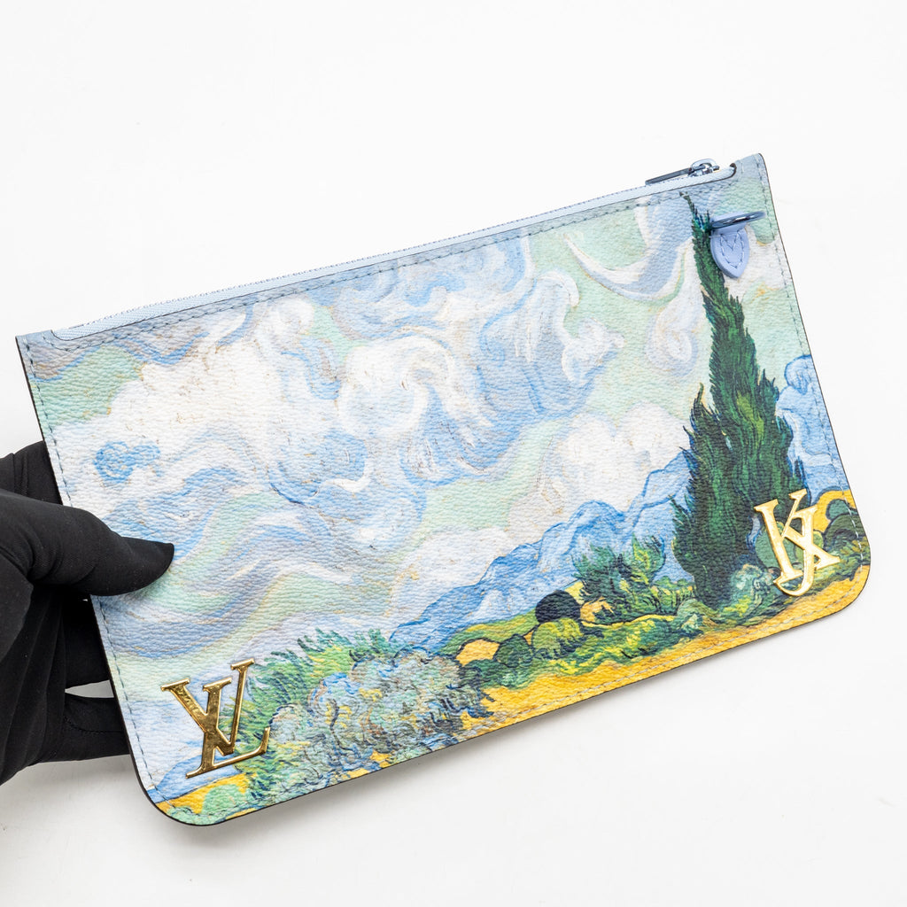 Louis Vuitton Jeff Koons Van Gogh Neverfull MM Bag Monogram Canvas/Calfskin Blue Multicolour Hardware