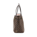 LOUIS VUITTON NEVERFULL MM DAMIER EBENE/PINK GHW