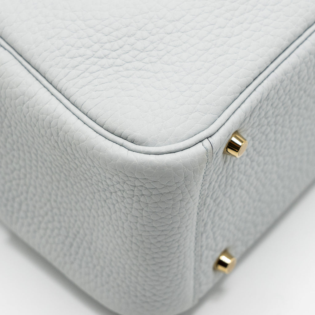 Hermes Mini Lindy Clemence Bleu Pale GHW